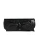 Polo Ralph Lauren Polo Ralph Lauren Nappa Leather Bellport Flap Bow Medium Clutch Black One - 1