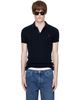 Polo Ralph Lauren Polo Ralph Lauren Navy Cable-Knit Cotton Polo - 1