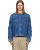 Polo Ralph Lauren Polo Ralph Lauren Navy Corduroy-Collar Denim Trucker Jacket - 1