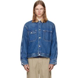 Polo Ralph Lauren Polo Ralph Lauren Navy Corduroy-Collar Denim Trucker Jacket