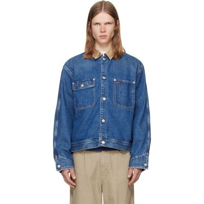 Polo Ralph Lauren Polo Ralph Lauren Navy Corduroy-Collar Denim Trucker Jacket