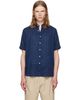 Polo Ralph Lauren Polo Ralph Lauren Navy Linen Short Sleeve Sport Shirt - 1