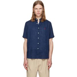 Polo Ralph Lauren Polo Ralph Lauren Navy Linen Short Sleeve Sport Shirt