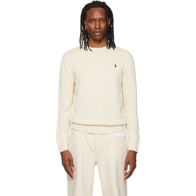 Polo Ralph Lauren Polo Ralph Lauren Off-White Cotton Long Sleeve Sweater