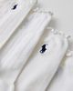 Polo Ralph Lauren Polo Ralph Lauren Openwork Lettuce Edge Cuff Socks 3-Pack in White, Women's at Urban Outfitters - 2