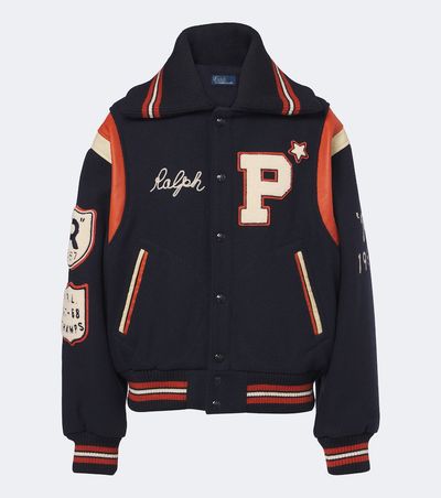 Polo Ralph Lauren Polo Ralph Lauren Patch-appliqué wool-blend varsity jacket