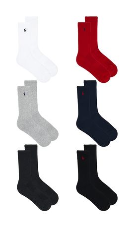 Polo Ralph Lauren Polo Ralph Lauren Performance Solid Socks 6-Pack