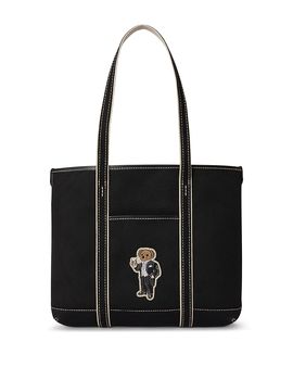 Polo Ralph Lauren Polo Ralph Lauren Polo Bear Canvas & Leather Shopper Tote