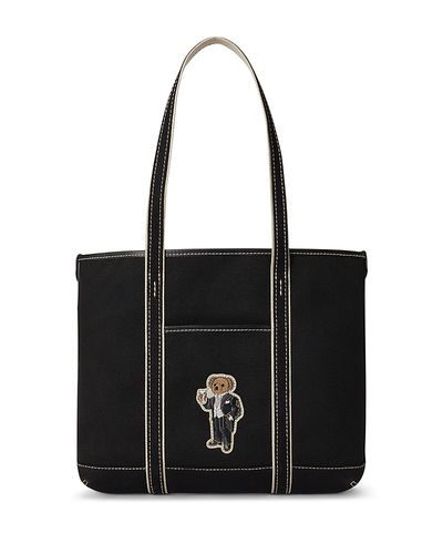 Polo Ralph Lauren Polo Ralph Lauren Polo Bear Canvas & Leather Shopper Tote