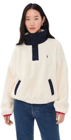 Polo Ralph Lauren Polo Ralph Lauren Polo Bear Fleece Funnel Neck Pullover clubhouse cream multi