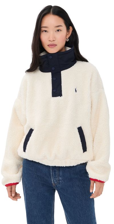 Polo Ralph Lauren Polo Ralph Lauren Polo Bear Fleece Funnel Neck Pullover clubhouse cream multi
