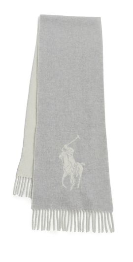 Polo Ralph Lauren Polo Ralph Lauren Polo Player Wool Scarf Fawn Grey Heather One