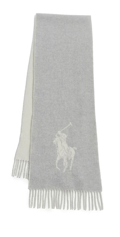 Polo Ralph Lauren Polo Ralph Lauren Polo Player Wool Scarf Fawn Grey Heather One