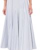 Polo Ralph Lauren Polo Ralph Lauren Poplin Midi A-Line Skirt 2026 Lt Bl/Crm - 1