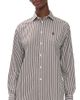 Polo Ralph Lauren Polo Ralph Lauren Ramsey Striped Button Down Shirt 1936 Dark Brown White - 1