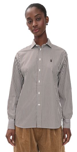Polo Ralph Lauren Polo Ralph Lauren Ramsey Striped Button Down Shirt 1936 Dark Brown White