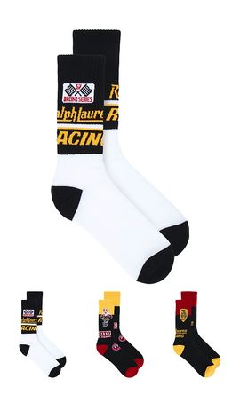 Polo Ralph Lauren Polo Ralph Lauren RL Moto Bear Crew Socks 3-Pack Giftbox