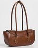Polo Ralph Lauren Polo Ralph Lauren Shiny Tumbled Blaze Shoulder Bag Chestnut One - 4