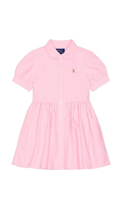 polo ralph lauren short sleeve day dress Polo Ralph Lauren Pleated Cotton Jersey Dress | White
