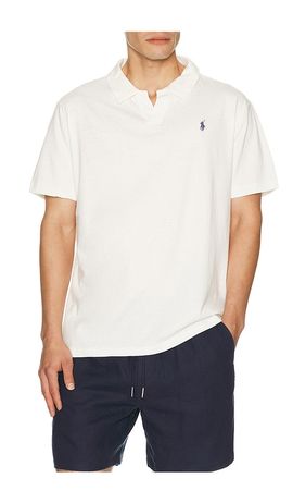 Polo Ralph Lauren Polo Ralph Lauren Short Sleeve Cotton Linen Johnny Collar Polo