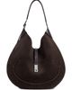 Polo Ralph Lauren Polo Ralph Lauren Suede Whip Stich Polo ID Medium Shoulder Bag Chocolate/Tobacco One - 1