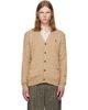 Polo Ralph Lauren Polo Ralph Lauren Tan Cable-Knit Cotton Cardigan - 1