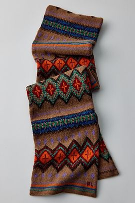 Polo Ralph Lauren Polo Ralph Lauren Textured Geo Pattern Scarf in Natural, Men's at Urban Outfitters