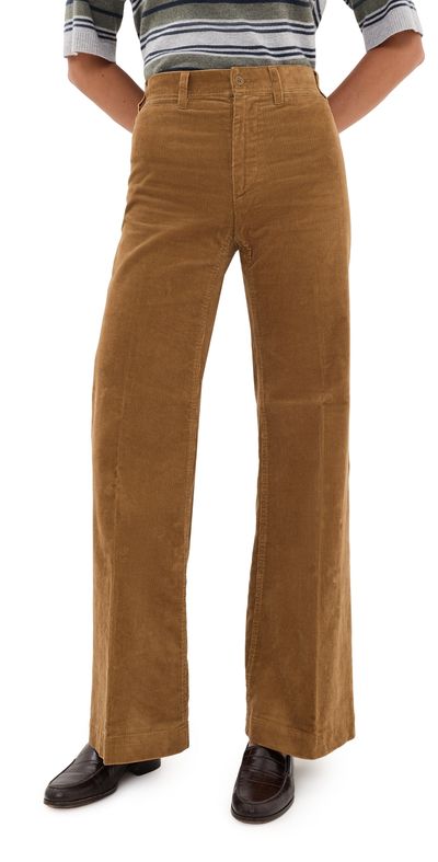 Polo Ralph Lauren Polo Ralph Lauren Thin Wale Corduroy Flare Pants Tan