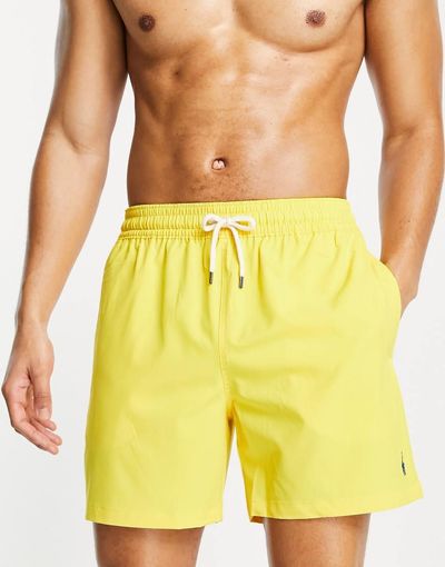 Polo Ralph Lauren Polo Ralph Lauren traveler player logo swim shorts in yellow