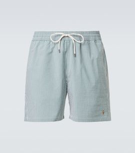 Polo Ralph Lauren Polo Ralph Lauren Traveler striped seersucker swim trunks