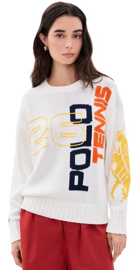Polo Ralph Lauren Polo Ralph Lauren US Open Graphic Cotton Intarsia Sweater White
