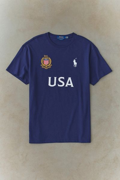 Polo Ralph Lauren Polo Ralph Lauren USA Graphic Tee in Navy, Men's at Urban Outfitters