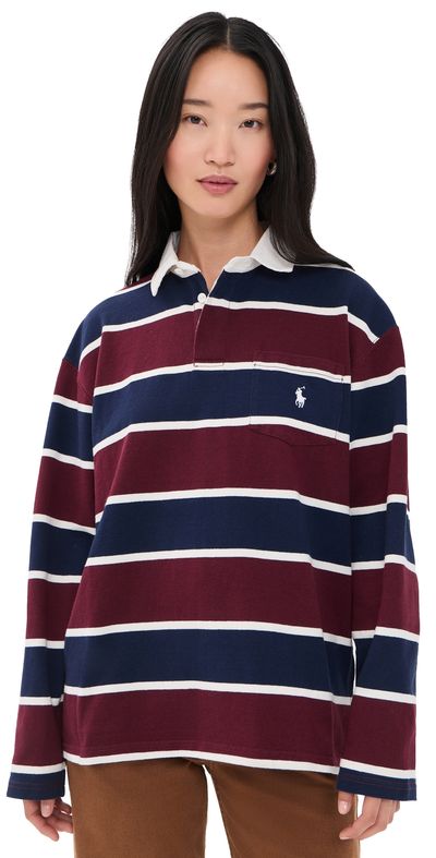 Polo Ralph Lauren Polo Ralph Lauren Vintage Rugby Polo Tee Harvard Wine Multi