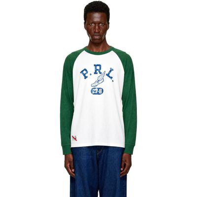 Polo Ralph Lauren Polo Ralph Lauren White & Green Long Sleeve Crewneck T-shirt