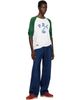 Polo Ralph Lauren Polo Ralph Lauren White & Green Long Sleeve Crewneck T-shirt - 4