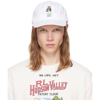 Polo Ralph Lauren Polo Ralph Lauren White Polo Bear Twill Ball Cap