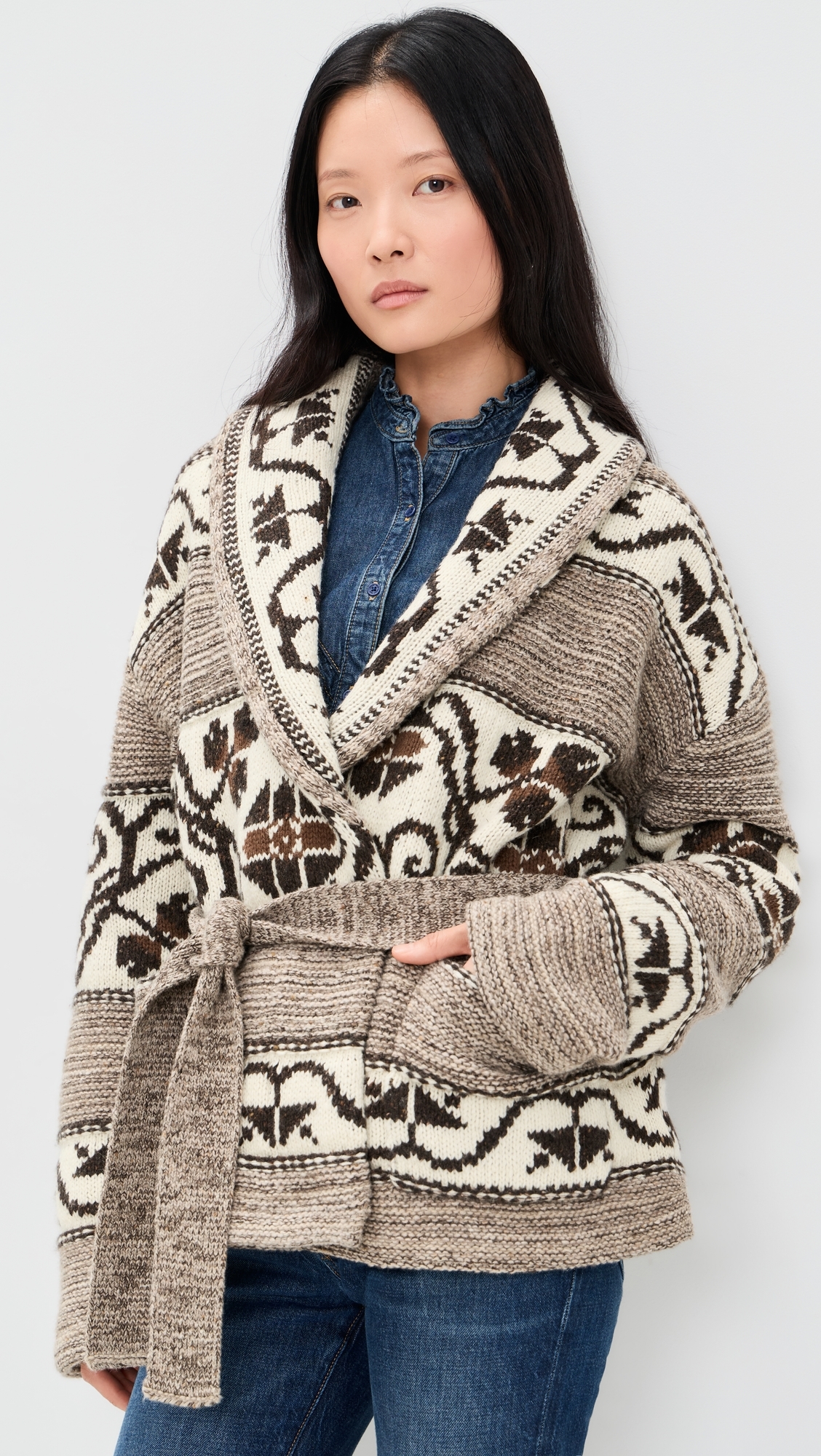 Polo Ralph Lauren - Wool Blend-Long Sleeve-Shawl Collar Cardigan