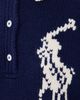 Polo Ralph Lauren Polo Ralph Lauren Wool Long Sleeve Polo Pullover Royal/Cream - 6