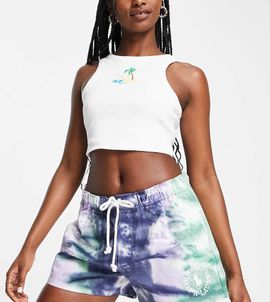 Polo Ralph Lauren Polo Ralph Lauren x ASOS exclusive collab cotton logo shorts in tie dye print - part of a set-Multi