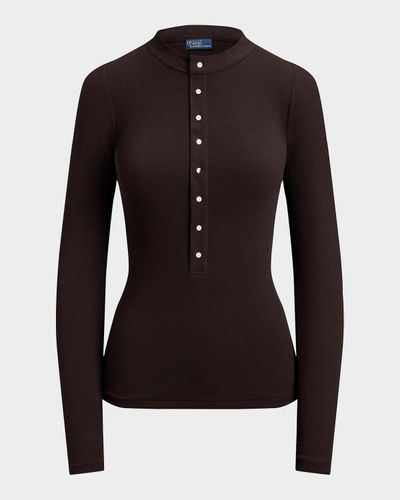 Polo Ralph Lauren Ribbed Cotton Henley Shirt