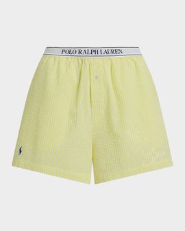 Polo Ralph Lauren Seersucker Logo-Waistband Boxer Shorts