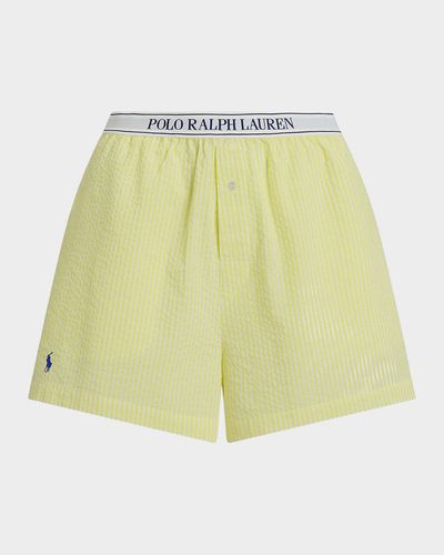 Polo Ralph Lauren Seersucker Logo-Waistband Boxer Shorts