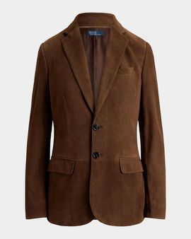 Polo Ralph Lauren Single-Breasted Suede Blazer