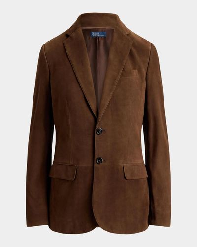 Polo Ralph Lauren Single-Breasted Suede Blazer