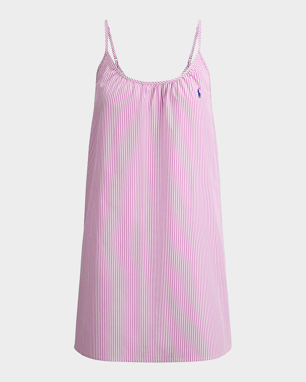 Polo Ralph Lauren Striped Cotton Gathered Mini Slipdress