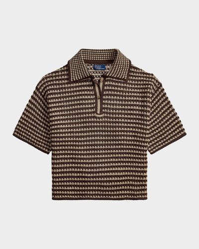 Polo Ralph Lauren Striped Knit Cotton Polo Shirt