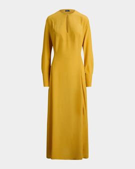 Polo Ralph Lauren Tie-Front Crepe Maxi Dress