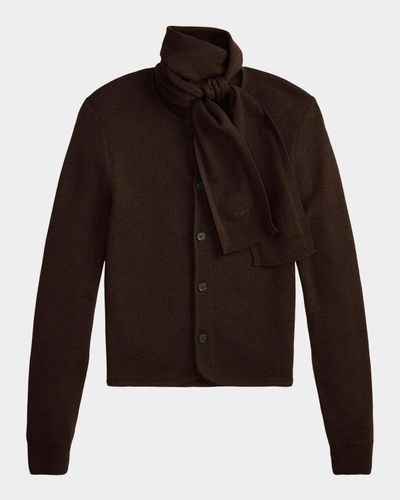 Polo Ralph Lauren Tie-Scarf Wool Cardigan