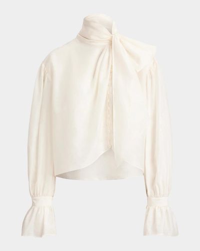 Polo Ralph Lauren Tieneck Cotton-Silk Organdy Shirt