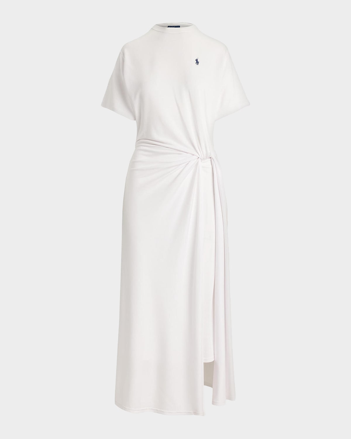Polo Ralph Lauren Twist-Detail T-Shirt Midi Dress